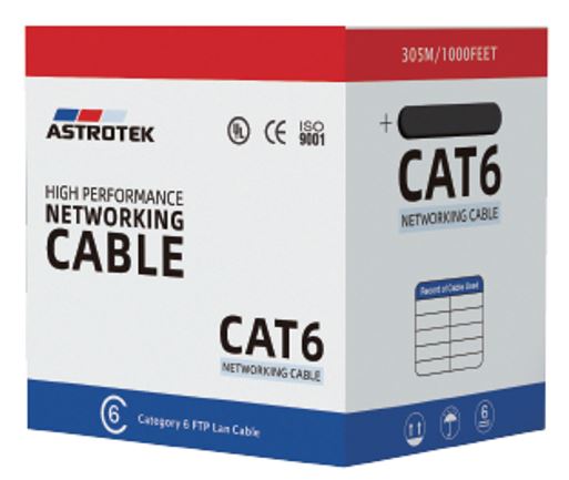 Astrotek CAT6 FTP Ethernet Cable - 305m Roll Blue Solid Copper 