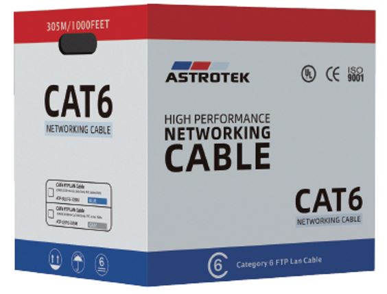 Astrotek CAT6 FTP Shielded Cable 305m - Full Copper Ethernet Roll