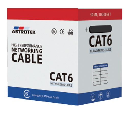 Astrotek CAT6 FTP Shielded Cable 305m - Full Copper Ethernet Roll