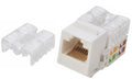 CAT6 UTP Keystone Jacks - White 10-Pack for Easy Network Setup