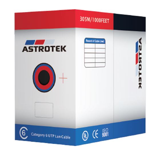 Astrotek CAT6 UTP Ethernet Cable Roll 305m - Full Copper Orange Astrotek