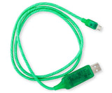 Generic Astrotek 1m LED Light Up Visible Flowing Micro USB Charger Data Cable Green Charging Cord - Generic CK-VS802-GN