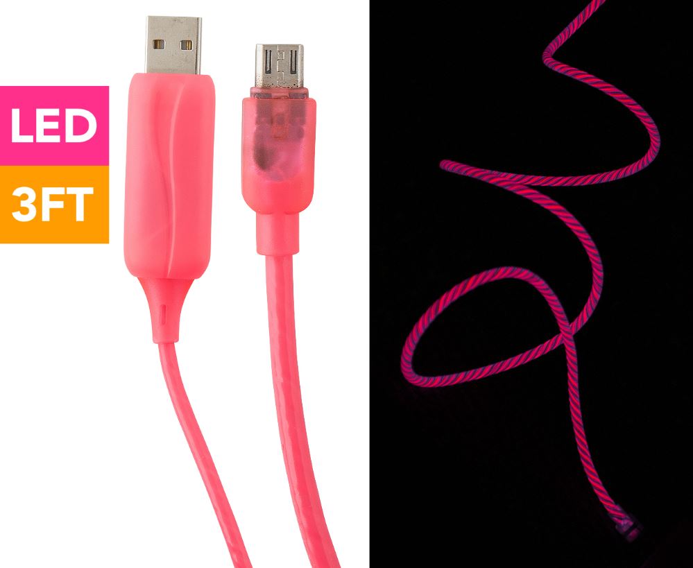Smart Glowing Micro USB Charging Cable with Overcharge Protection