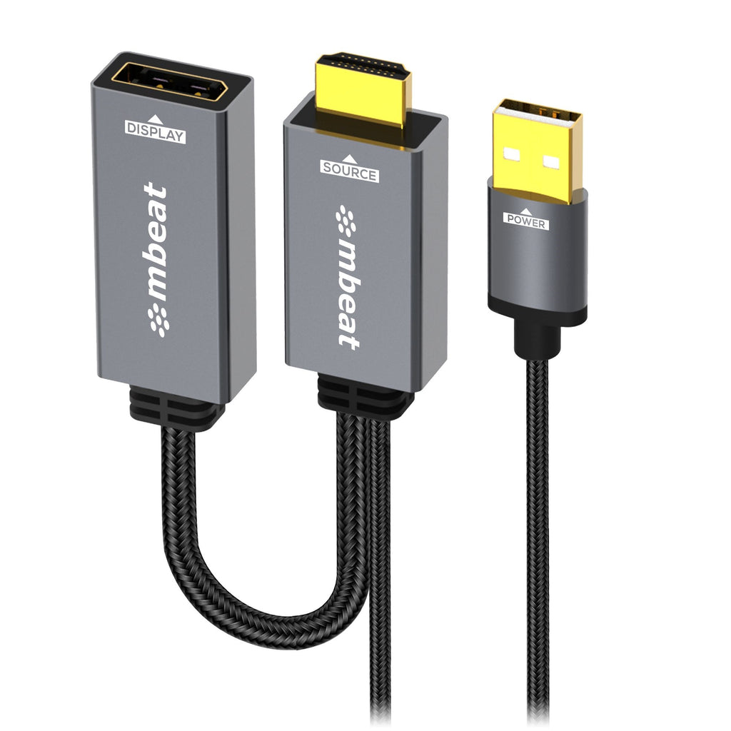 mbeat 4K HDMI to DisplayPort Adapter with USB Power