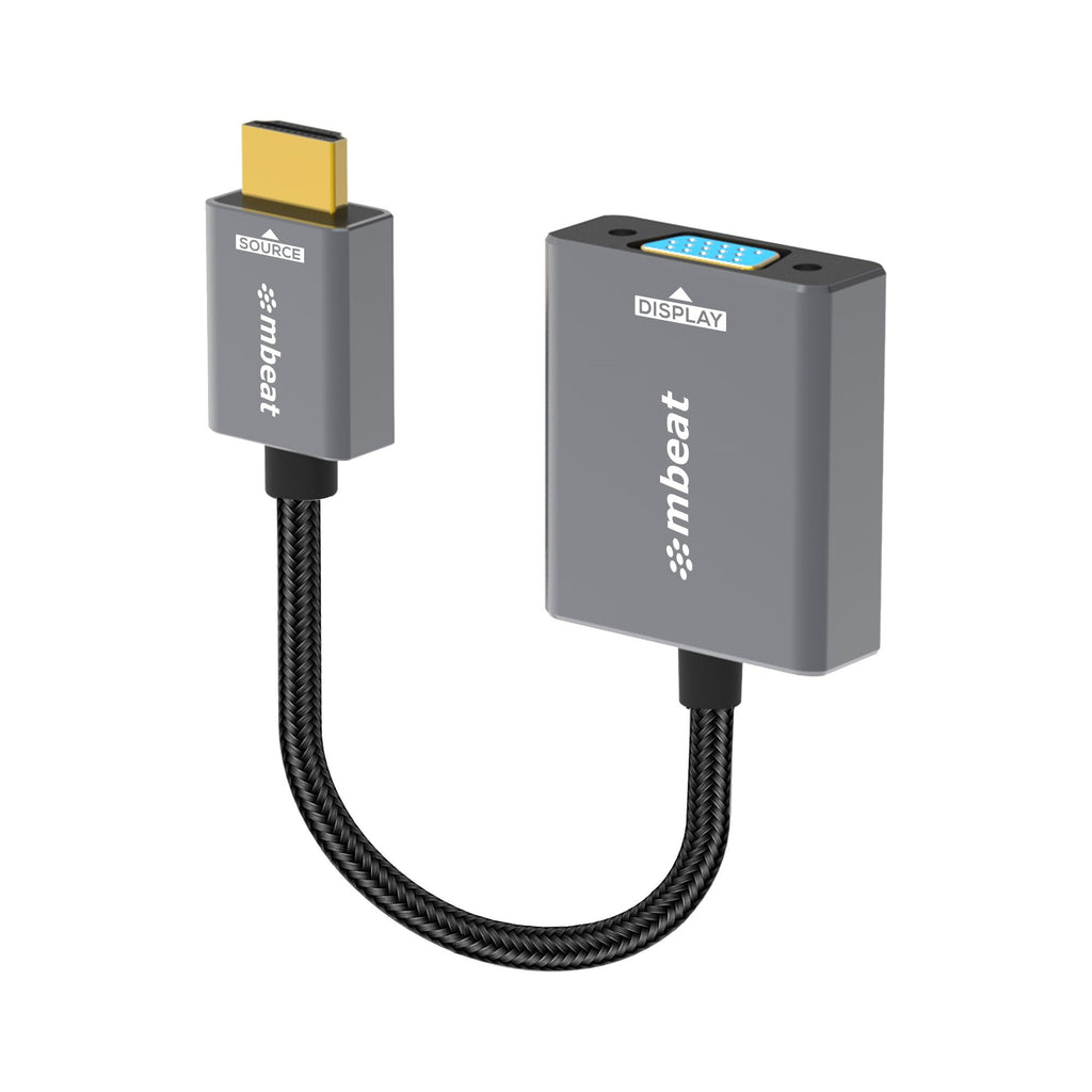 mbeat Tough Link HDMI to VGA Adapter | Connect HDMI to VGA Monitors