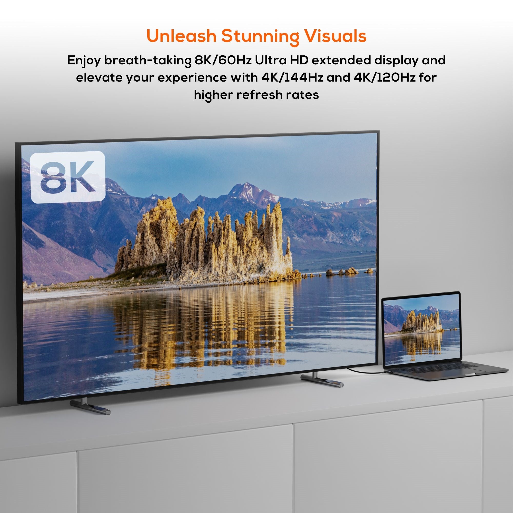 mbeat Tough Link 8K USB-C to HDMI Cable - 1.8m, 4K 144Hz, Durable