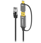 mbeat Tough Link 1.8m USB-C Cable: Fast 10Gbps Data & 4K Video - Space Grey 