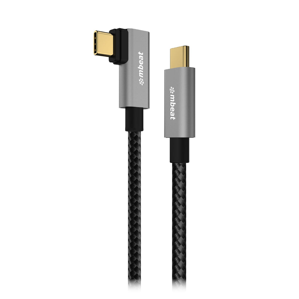 mbeat Tough L-Shape USB-C Cable 1.8m - 10Gbps 4K Video - Space Grey 