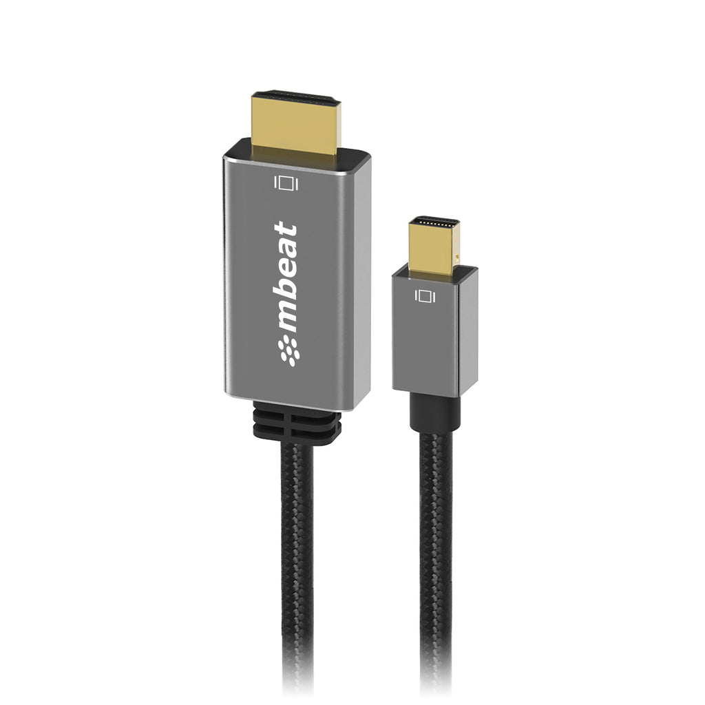 mbeat Tough Link 1.8m Mini DisplayPort to HDMI 4K Cable - Space Grey MBEAT