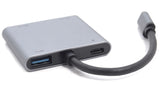 Just You PC Oxhorn 4-in-1 USB-C to 2x HDMI 1xUSB3.0 1xUSB-C Charging Port 100W Power Delivery Support 4K@30Hz