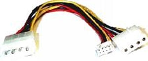 8ware PC Power Splitter: 1 Molex to 2 Molex & Floppy Drive Cable 30cm 