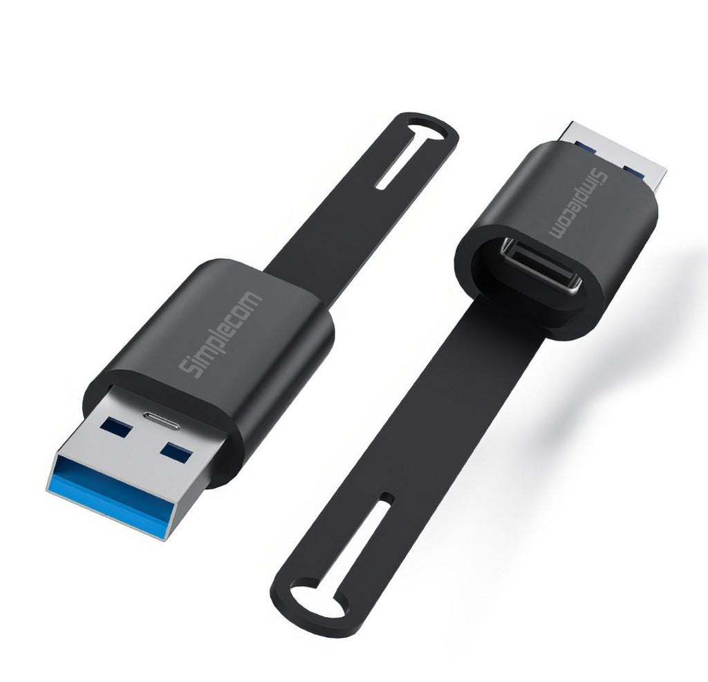 Simplecom USB-A to USB-C Adapter | 10Gbps Data & Fast Charging