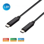 Simplecom USB-C to USB-C Cable | 100W PD | 4K Video | 5Gbps Data