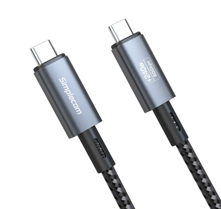 Simplecom USB-C to USB-C Cable: USB4 40Gbps, 240W PD, 8K Video