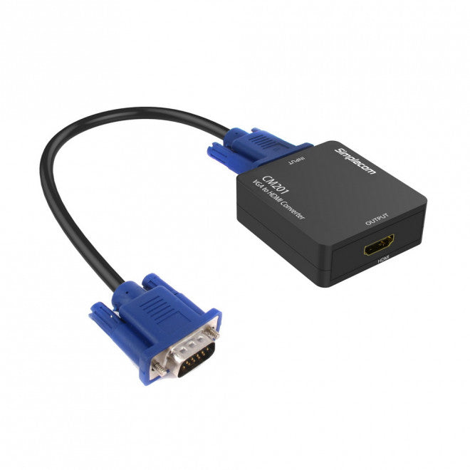 Simplecom CM201 VGA to HDMI Converter with Audio - Connect PC/Laptop to TV