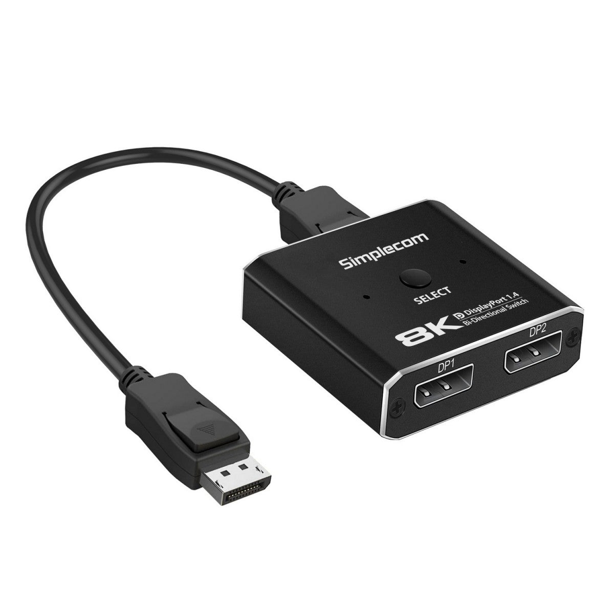 Simplecom Bi-Directional 2 Way DisplayPort Switch Selector DP 1.4 8K - Simplecom CM202