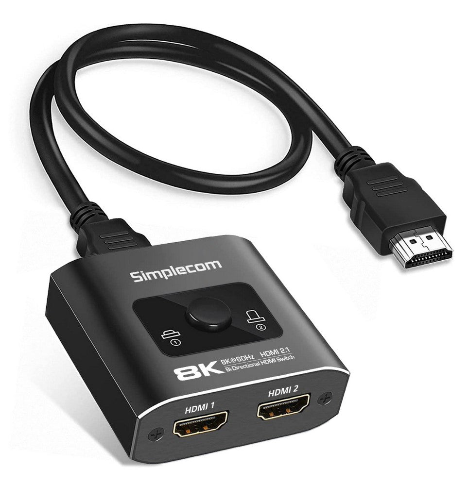 Simplecom Bi-Directional 2 Way HDMI 2.1 Switch Selector 8K - Simplecom CM302V2