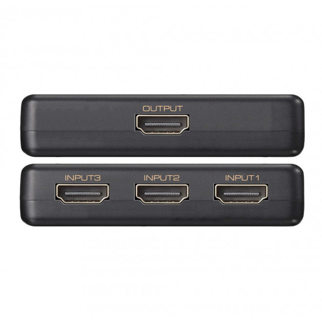 Simplecom CM303 3-Way 4K HDMI Switch | Ultra HD 3 In 1 Out Splitter