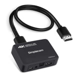 Simplecom CM423v3 HDMI 2.0 Audio Extractor Optical SPDIF + 3.5mm Stereo with ARC 4K@60Hz - CM423V3