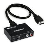 Simplecom CM423v4 HDMI 2.0 Audio Extractor Dual-Mode with ARC/eARC Optical SPDIF 2RCA 3.5mm Stereo 4 - CM423v4