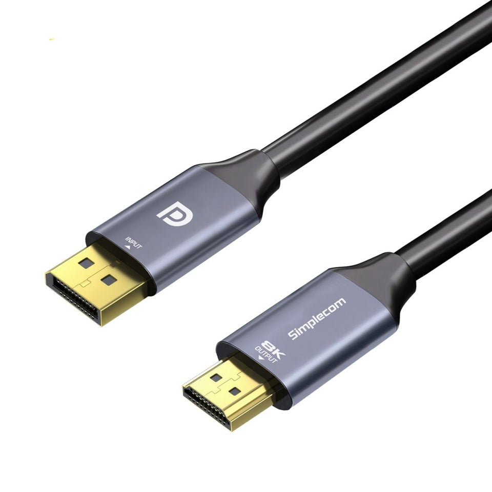 Simplecom Active DisplayPort 1.4 to HDMI 2.1 Cable 8K HDR 1.8M