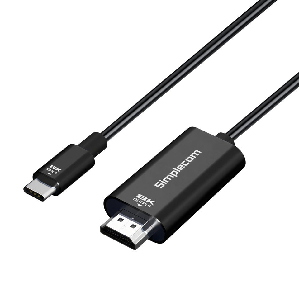 Simplecom USB-C to HDMI 2.1 Cable 8K 60Hz / 4K 144Hz 2M for Laptops