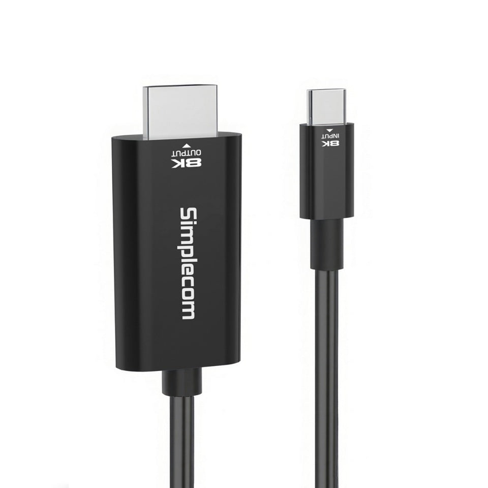 Simplecom USB-C to HDMI 2.1 Cable 8K 60Hz / 4K 144Hz 2M for Laptops