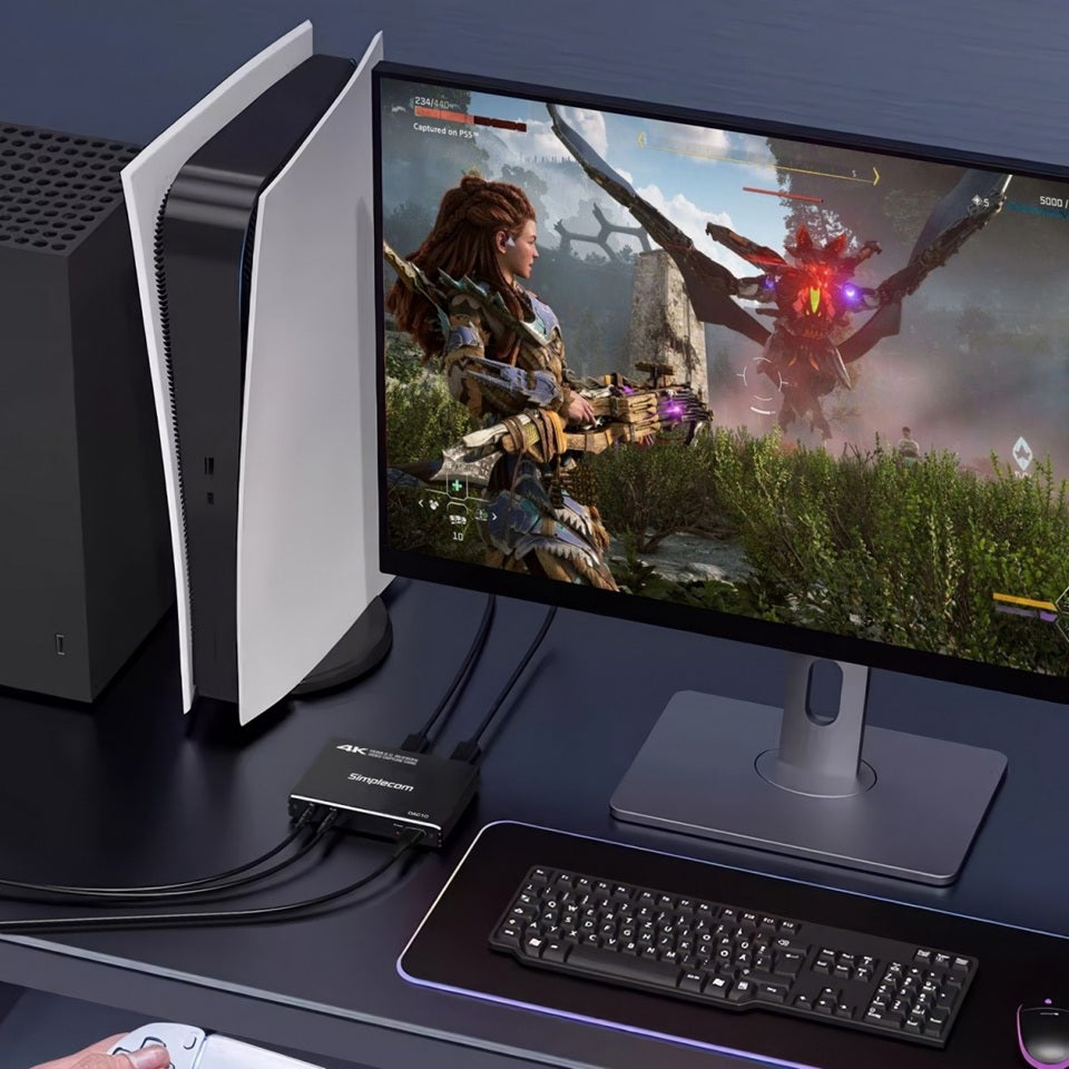 Simplecom DAC10 4K 60FPS HDMI to USB Capture Card for Gamers & Streamers