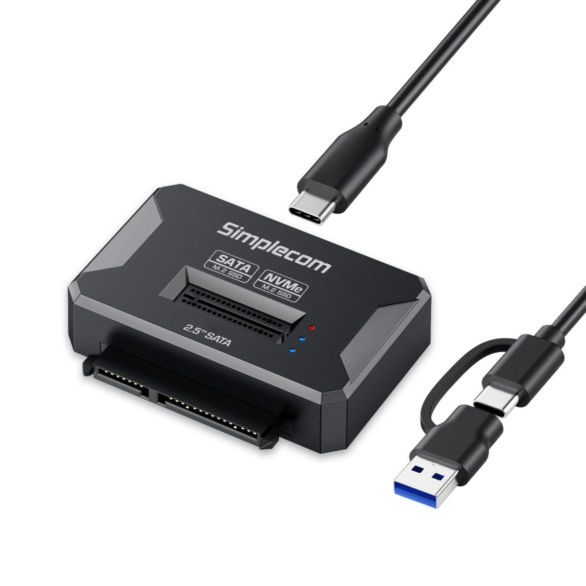 Simplecom SA516 NVMe/SATA Dual Protocol M.2 SSD and 2.5' SATA to USB Adapter 10Gbps - SA516
