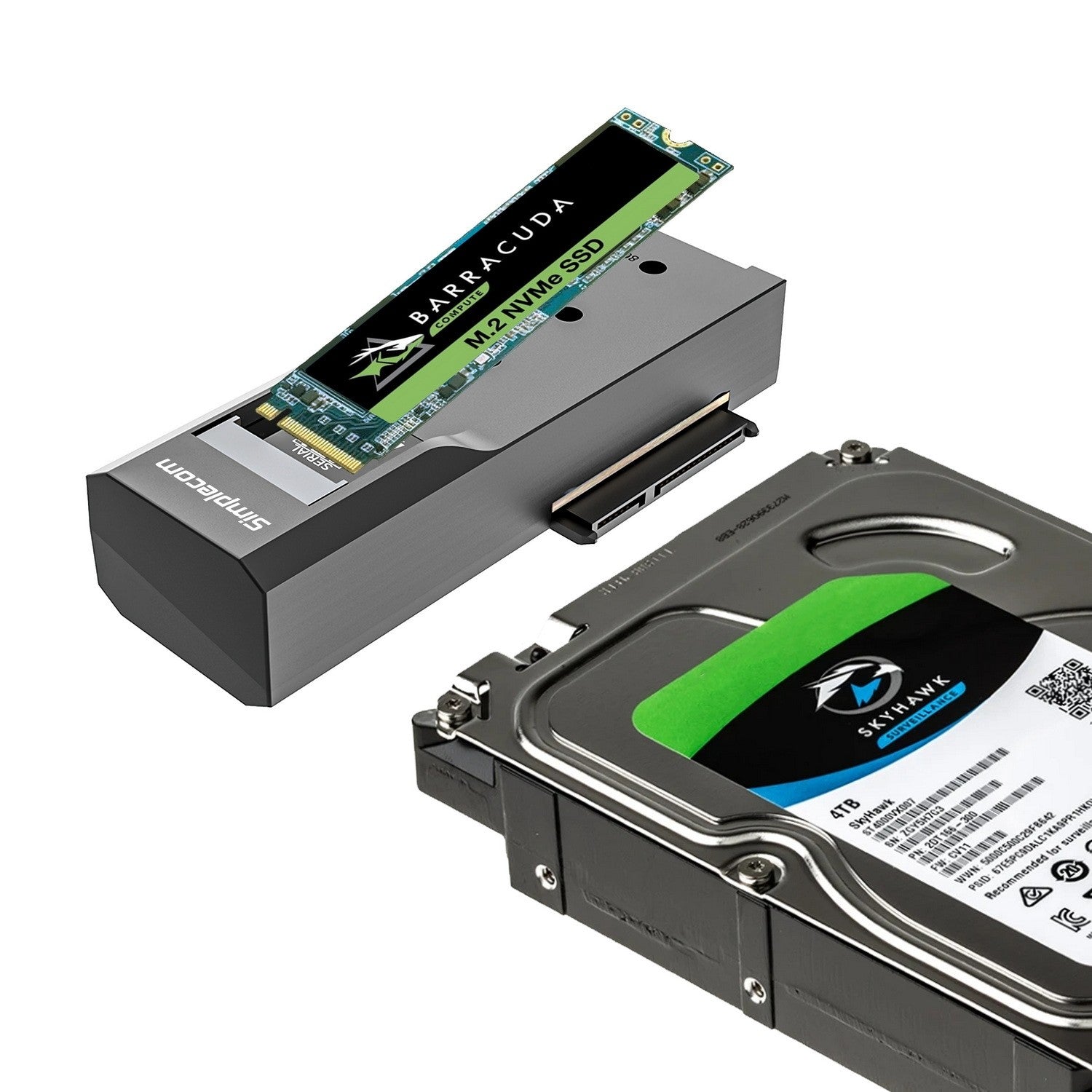Simplecom SA536 USB M.2 NVMe & SATA Adapter for SSD/HDD | 10Gbps Simplecom