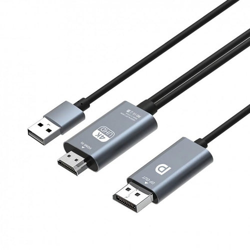 Active HDMI to DisplayPort Cable 4K 60Hz | USB Powered Simplecom
