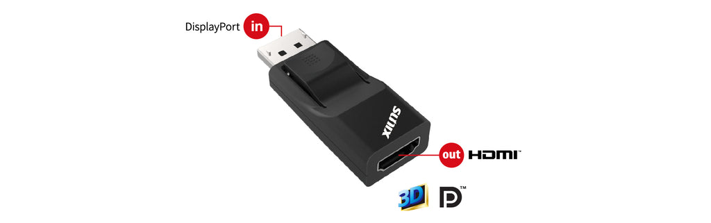 Sunix DisplayPort to HDMI Adapter 1080p Converter for PC Mac