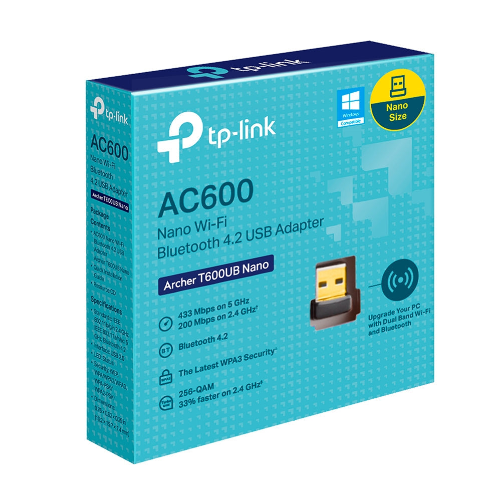 TP-Link Archer T600UB AC600 Nano USB Wi-Fi & Bluetooth Adapter TP-LINK