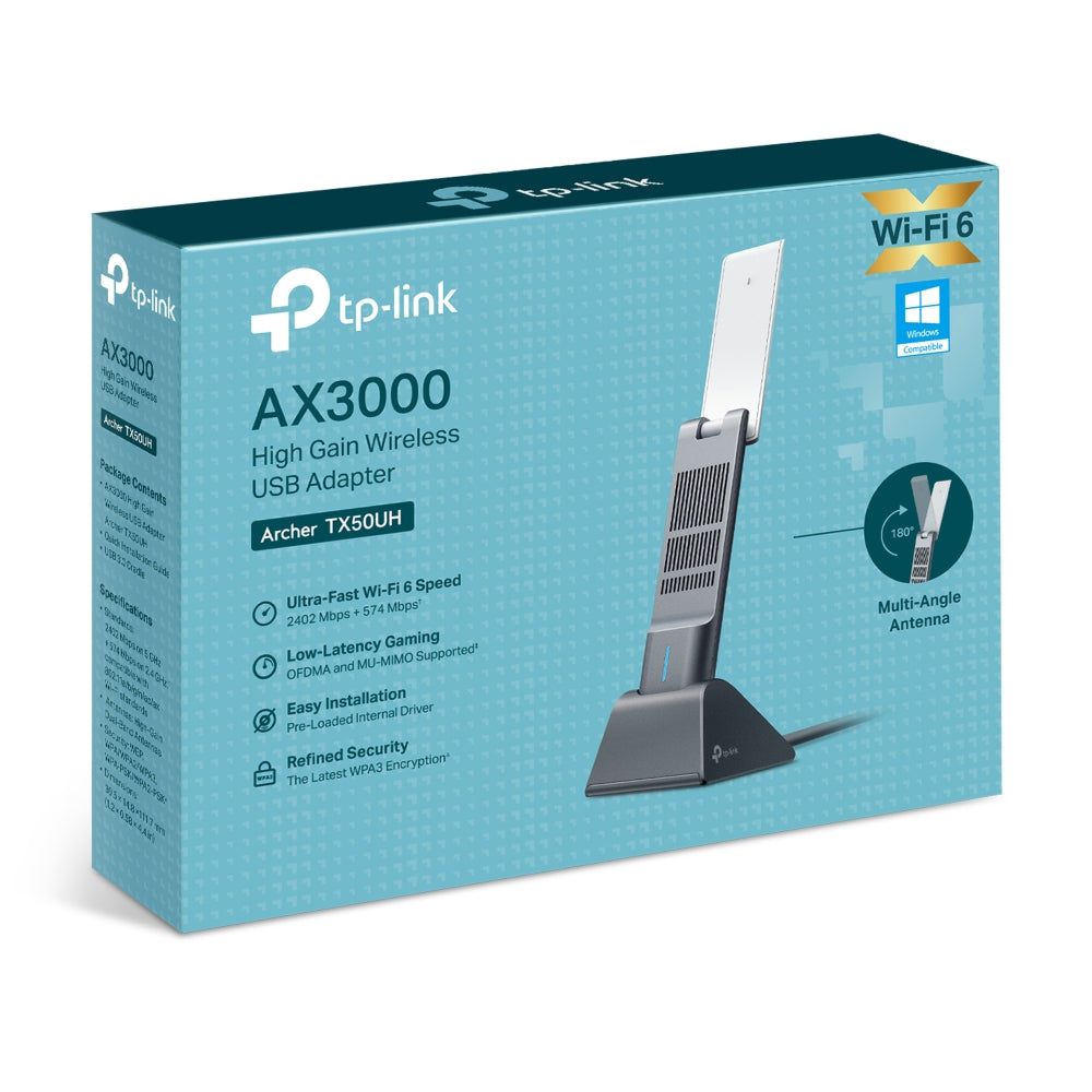 TP-Link AX3000 WiFi 6 USB Adapter | High Gain PC WiFi