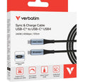 Verbatim USB-C to USB-C Cable: 240W, 40Gbps, Display, 1.2m 