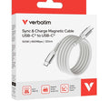 Verbatim 100W USB-C Magnetic Fast Charging Cable (Grey)