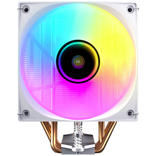Antec F400 ARGB - White, 120mm ARGB PWM Fan, 4 Copper Heat Pipes, 205W TDP, 600–1700RPM, 63CFM Airflow, Intel