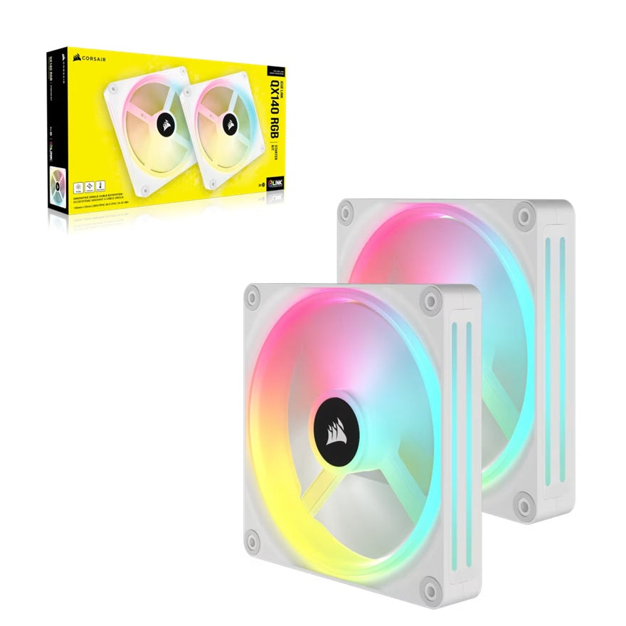 Corsair iCUE LINK QX140 RGB 140mm White PC Fans Starter Kit Corsair