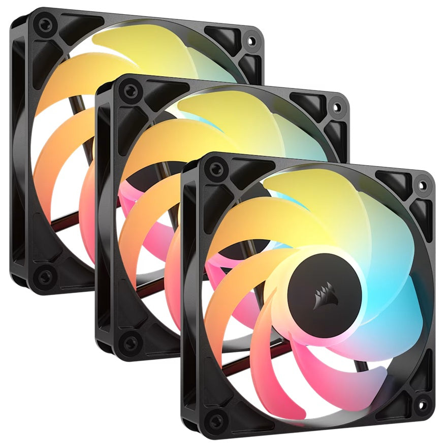 Corsair RS120-R ARGB 120mm Reverse Intake Fans - Triple Pack Black Corsair