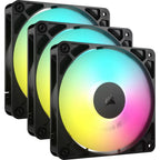 Corsair RS120 ARGB 120mm PWM Fans Triple Pack - Black PC Cooling Corsair