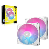 CORSAIR iCUE LINK RX140 RGB 140mm PWM Fan Twin Kit - White Corsair