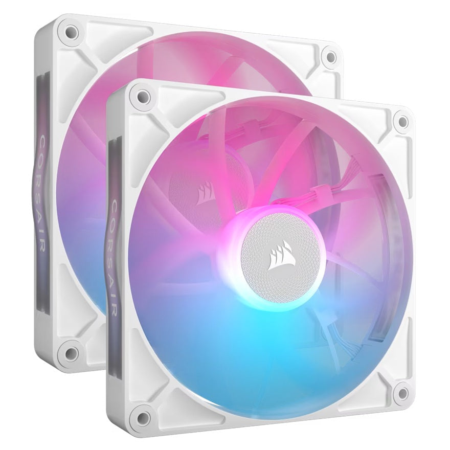 CORSAIR iCUE LINK RX140 RGB 140mm PWM Fan Twin Kit - White Corsair