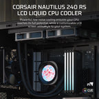 Corsair NAUTILUS 240 RS LCD Liquid CPU Cooler | Quiet 240mm AIO