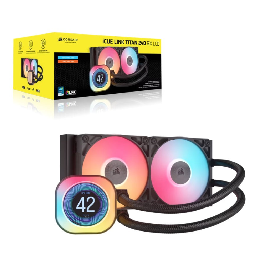 Corsair iCUE LINK TITAN 240 RX LCD Liquid CPU Cooler Corsair