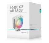DeepCool AG400 ARGB G2 WH Superior Performance 4 Heatpipe Single Tower CPU Cooler R-AG400-WHAMMG2-G