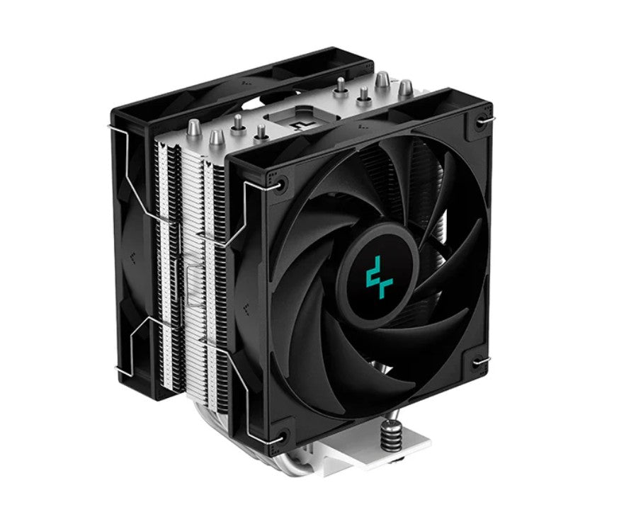 DeepCool AG400 PLUS Single Tower CPU Cooler Dual Fans, 4 Heat Pipes, 120mm PWM Fan, Intel LGA1851/1700/1200/11