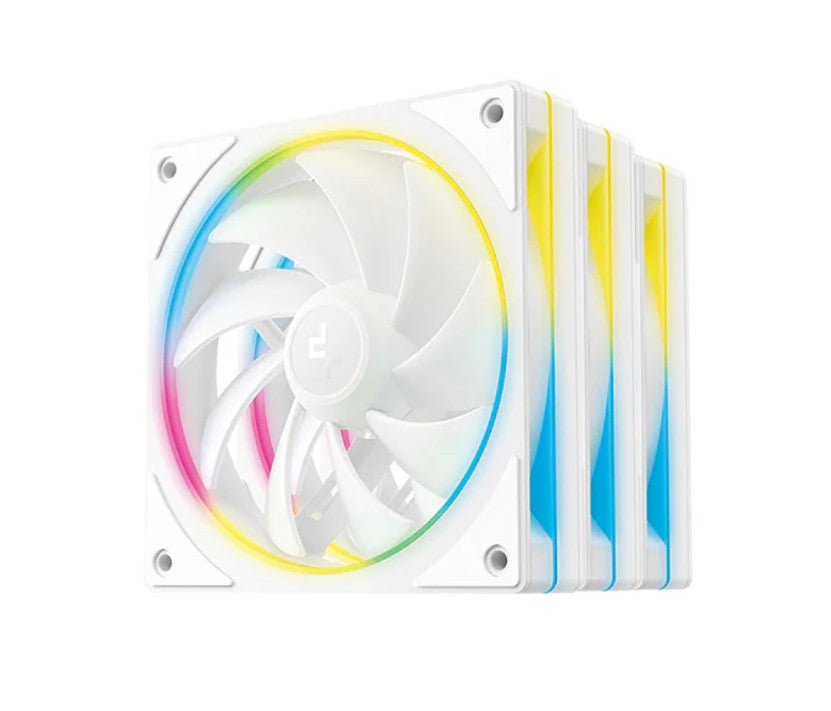 DeepCool FL12 SE WH 3 Pack 120mm Performance ARGB Fans , Hydro Bearing 120×120×25 mm(L×W×H) R-FL12SE-WHAPN3-G