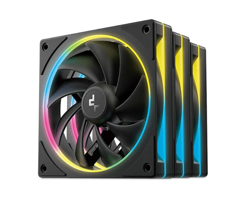 DeepCool FL12 SE 3 Pack 120mm Performance ARGB Fans , Hydro Bearing 120×120×25 mm(L×W×H) R-FL12SE-BKAPN3-G
