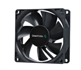 DeepCool 80mm Hydro Bearing Case Fan Molex 20dB 1800rpm 82g, High Quality Black Material, Low RPM DP-FDC-XF80