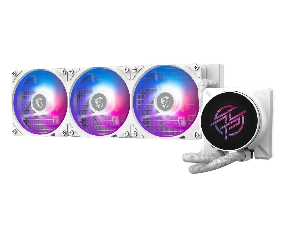 MSI MPG CORELIQUID P22 360 - White, 360mm AIO, 2.1' IPS LCD, 540x540, 3x120mm ARGB Fans, 2000RPM, 62.6CFM, LGA